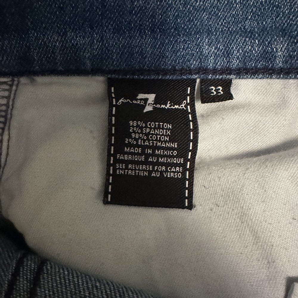 Seven For All Mankind Slimmy Denim Size 33 - Picture 5 of 7